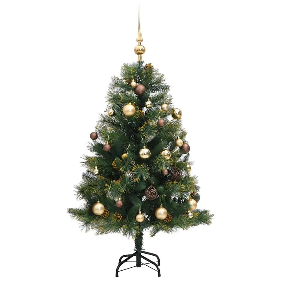 Artificial Hinged Christmas Tree with 150 LEDs & Ball Set 120 cm