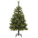 Artificial Hinged Christmas Tree with 150 LEDs & Ball Set 120 cm - 45-Degree Angle