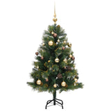 Artificial Hinged Christmas Tree with 150 LEDs & Ball Set 150 cm
