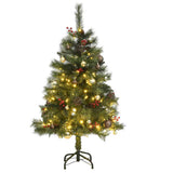Artificial Hinged Christmas Tree with 150 LEDs & Ball Set 120 cm