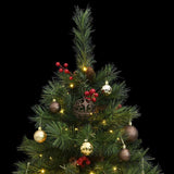 Artificial Hinged Christmas Tree with 150 LEDs & Ball Set 120 cm