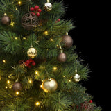 Artificial Hinged Christmas Tree with 150 LEDs & Ball Set 150 cm