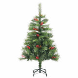 Artificial Hinged Christmas Tree with 150 LEDs & Ball Set 150 cm - 45-Degree Angle