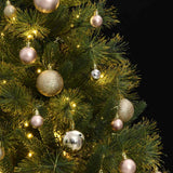Artificial Hinged Christmas Tree with 150 LEDs & Ball Set 120 cm