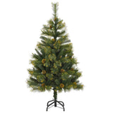 Artificial Hinged Christmas Tree with 150 LEDs & Ball Set 120 cm - 45-Degree Angle