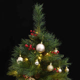 Artificial Hinged Christmas Tree with 150 LEDs & Ball Set 120 cm