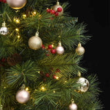 Artificial Hinged Christmas Tree with 150 LEDs & Ball Set 120 cm