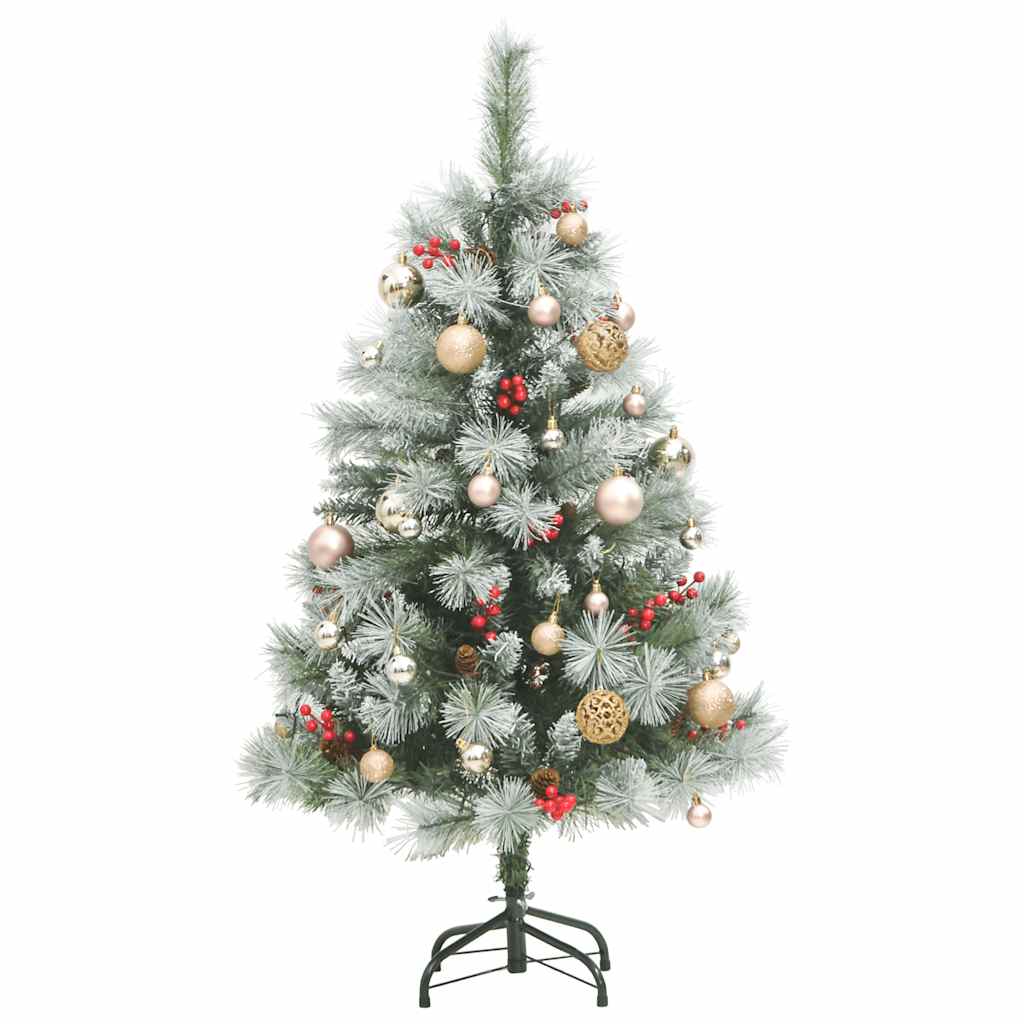 Artificial Hinged Christmas Tree with 150 LEDs & Ball Set 120 cm