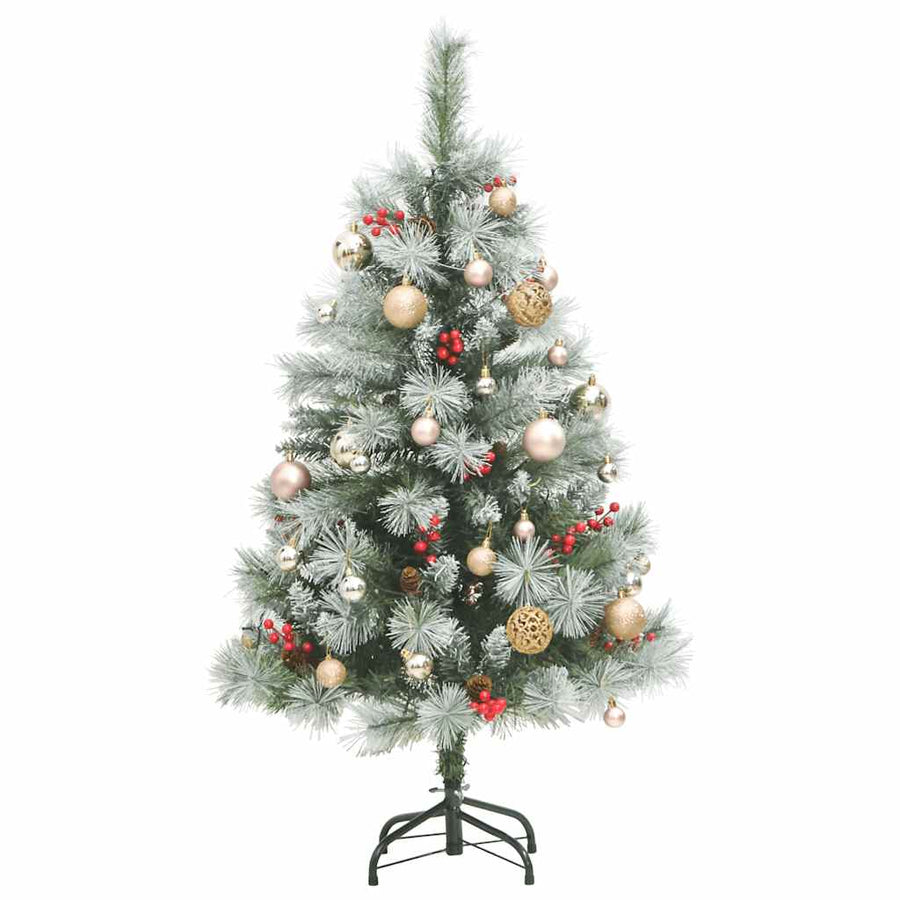 Artificial Hinged Christmas Tree with 150 LEDs & Ball Set 120 cm