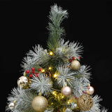Artificial Hinged Christmas Tree with 150 LEDs & Ball Set 150 cm - Front View