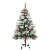 Artificial Hinged Christmas Tree with 150 LEDs & Ball Set 150 cm - 45-Degree Angle