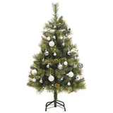 Artificial Hinged Christmas Tree with 150 LEDs & Ball Set 150 cm - Top-Down View