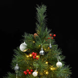 Artificial Hinged Christmas Tree with 150 LEDs & Ball Set 150 cm - Front View