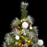 Artificial Hinged Christmas Tree with 150 LEDs & Ball Set 120 cm - Front View