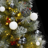Artificial Hinged Christmas Tree with 150 LEDs & Ball Set 120 cm - Side View