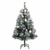 Artificial Hinged Christmas Tree with 150 LEDs & Ball Set 150 cm - Top-Down View