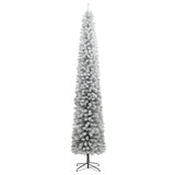 Slim Christmas Tree 300 LEDs & Flocked Snow 270 cm - Top-Down View