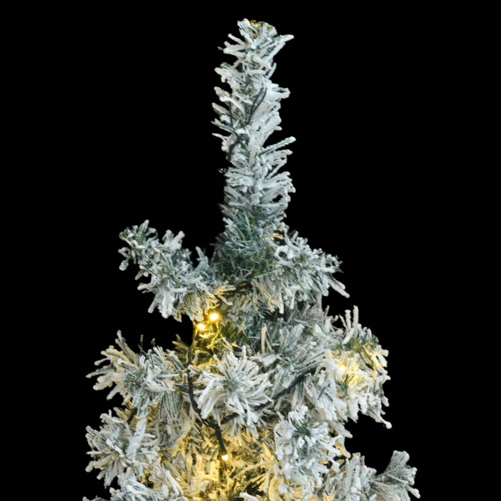 Slim Christmas Tree 300 LEDs & Flocked Snow 300 cm