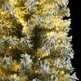 Slim Christmas Tree 300 LEDs & Flocked Snow 300 cm