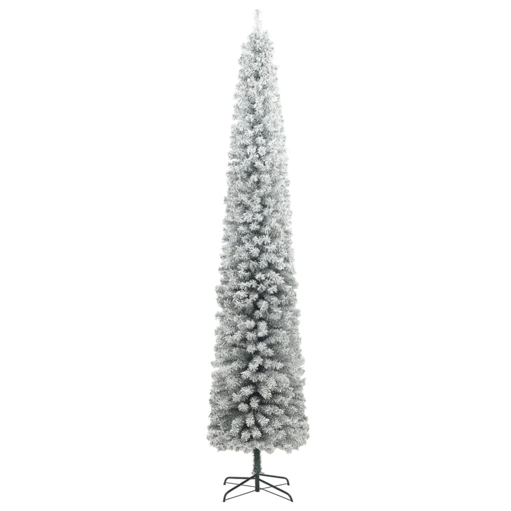 Slim Christmas Tree 300 LEDs & Flocked Snow 300 cm