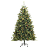 Artificial Hinged Christmas Tree 300 LEDs 180 cm - Top-Down View