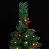 Artificial Hinged Christmas Tree 300 LEDs 180 cm - Front View