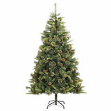 Artificial Hinged Christmas Tree with 300 LEDs & Ball Set 180 cm - 45-Degree Angle