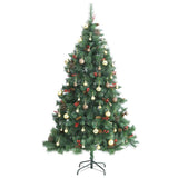 Artificial Hinged Christmas Tree with 300 LEDs & Ball Set 180 cm - Top-Down View