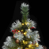 Artificial Hinged Christmas Tree with 300 LEDs & Ball Set 180 cm - Front View