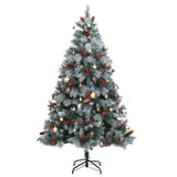 Artificial Hinged Christmas Tree with 300 LEDs & Ball Set 180 cm - Top-Down View