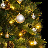 Artificial Hinged Christmas Tree with 300 LEDs & Ball Set 180 cm - Side View