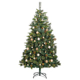 Artificial Hinged Christmas Tree with 300 LEDs & Ball Set 180 cm - Top-Down View