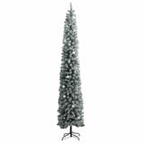 Slim Christmas Tree 300 LEDs & Ball Set & Flocked Snow 300 cm - Top-Down View