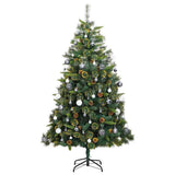 Artificial Hinged Christmas Tree with 300 LEDs & Ball Set 180 cm - Top-Down View