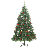Artificial Hinged Christmas Tree with 300 LEDs & Ball Set 180 cm - Top-Down View