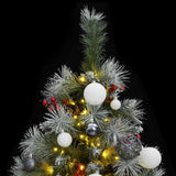 Artificial Hinged Christmas Tree with 300 LEDs & Ball Set 180 cm - Front View