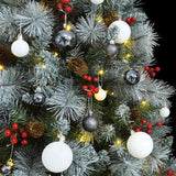 Artificial Hinged Christmas Tree with 300 LEDs & Ball Set 180 cm - Side View