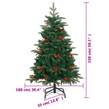 Artificial Hinged Christmas Tree 150 LEDs 150 cm - Extra Image