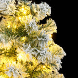 Artificial Hinged Christmas Tree 150 LEDs & Flocked Snow 150 cm
