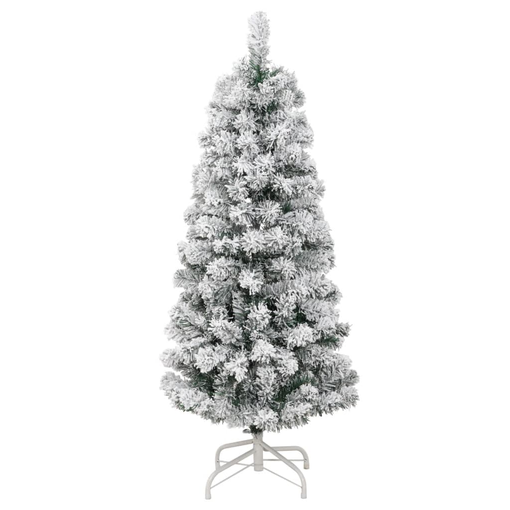 Artificial Hinged Christmas Tree 150 LEDs & Flocked Snow 150 cm