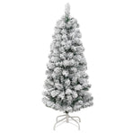 Artificial Hinged Christmas Tree 150 LEDs & Flocked Snow 150 cm