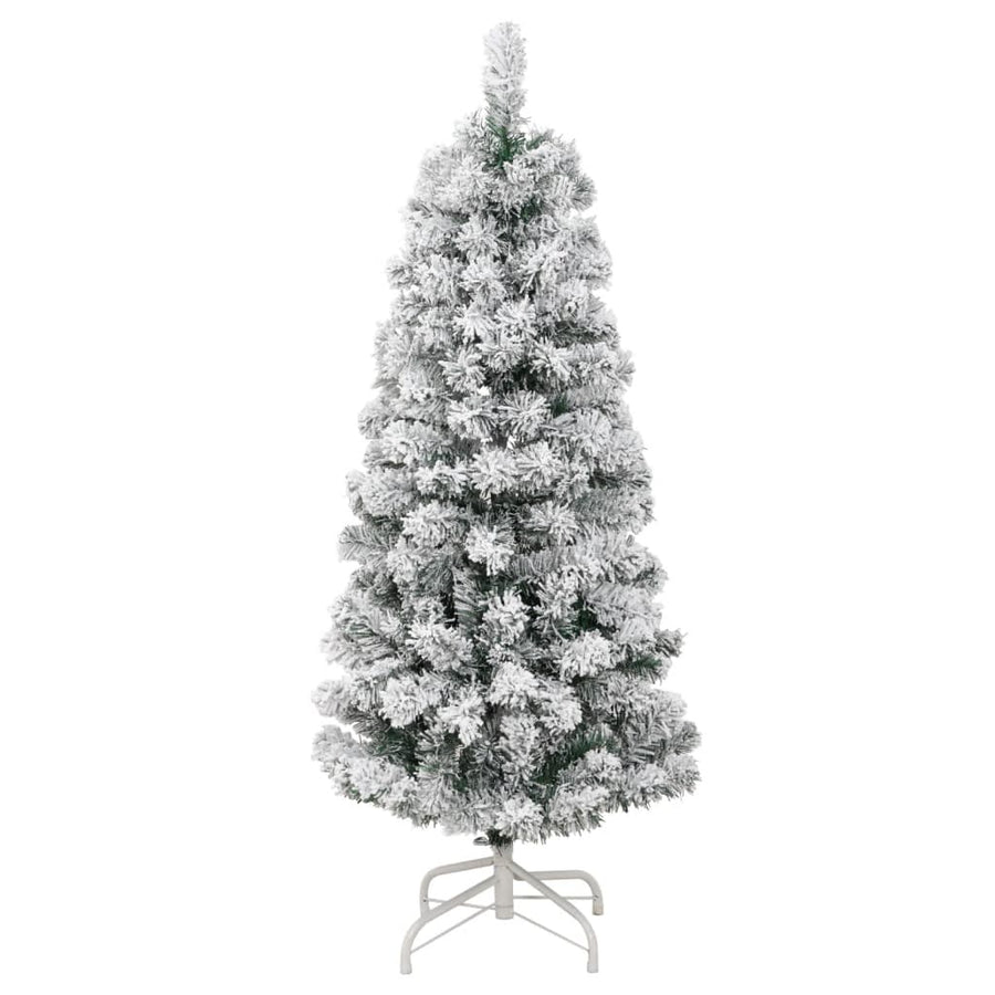 Artificial Hinged Christmas Tree 150 LEDs & Flocked Snow 150 cm