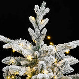 Artificial Hinged Christmas Tree 150 LEDs & Flocked Snow 150 cm - Side View