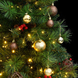 Artificial Hinged Christmas Tree with 150 LEDs & Ball Set 150 cm
