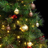 Artificial Hinged Christmas Tree with 150 LEDs & Ball Set 150 cm - Front View