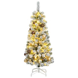 Artificial Hinged Christmas Tree with 150 LEDs & Ball Set 120 cm