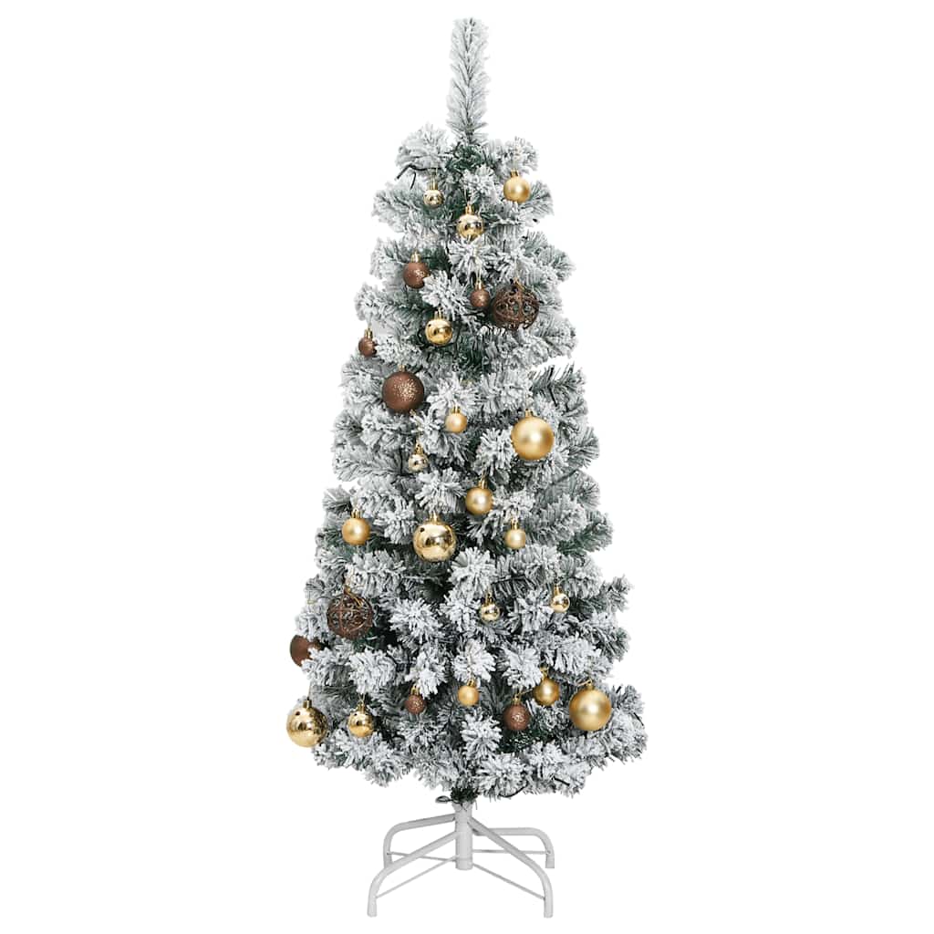 Artificial Hinged Christmas Tree with 150 LEDs & Ball Set 120 cm
