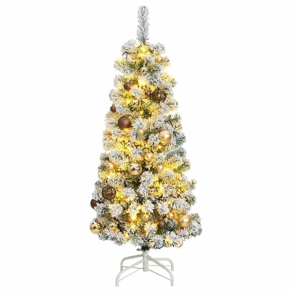 Artificial Hinged Christmas Tree with 150 LEDs & Ball Set 150 cm
