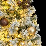 Artificial Hinged Christmas Tree with 150 LEDs & Ball Set 150 cm