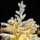 Artificial Hinged Christmas Tree with 150 LEDs & Ball Set 120 cm